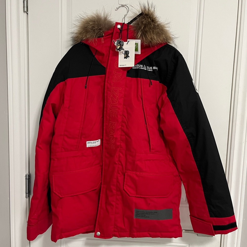NWT - Ursus x Izzue x Bape Adult Hooded Down Jacket - Men M,L,XL/Women L,XL,XXL